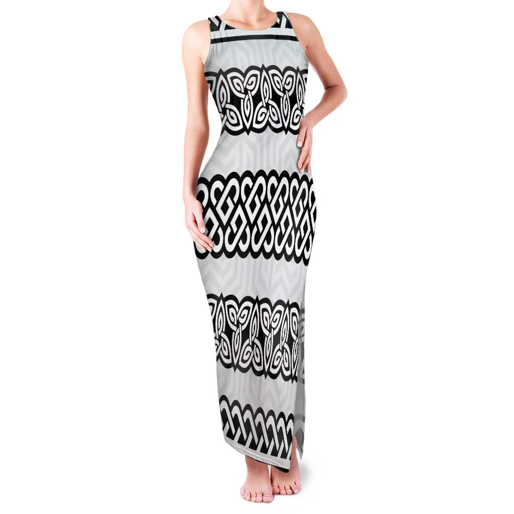 Ireland Celtic Pattern Family Matching Tank Maxi Dress and Hawaiian Shirt Celtic Knot