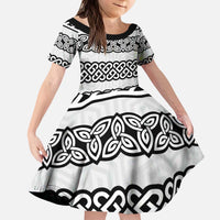 Ireland Celtic Pattern Kid Short Sleeve Dress Celtic Knot