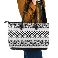 Ireland Celtic Pattern Leather Tote Bag Celtic Knot