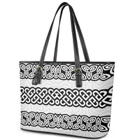 Ireland Celtic Pattern Leather Tote Bag Celtic Knot