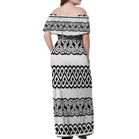 Ireland Celtic Pattern Off Shoulder Maxi Dress Celtic Knot