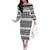 Ireland Celtic Pattern Off The Shoulder Long Sleeve Dress Celtic Knot