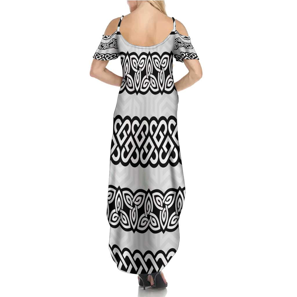 Ireland Celtic Pattern Summer Maxi Dress Celtic Knot
