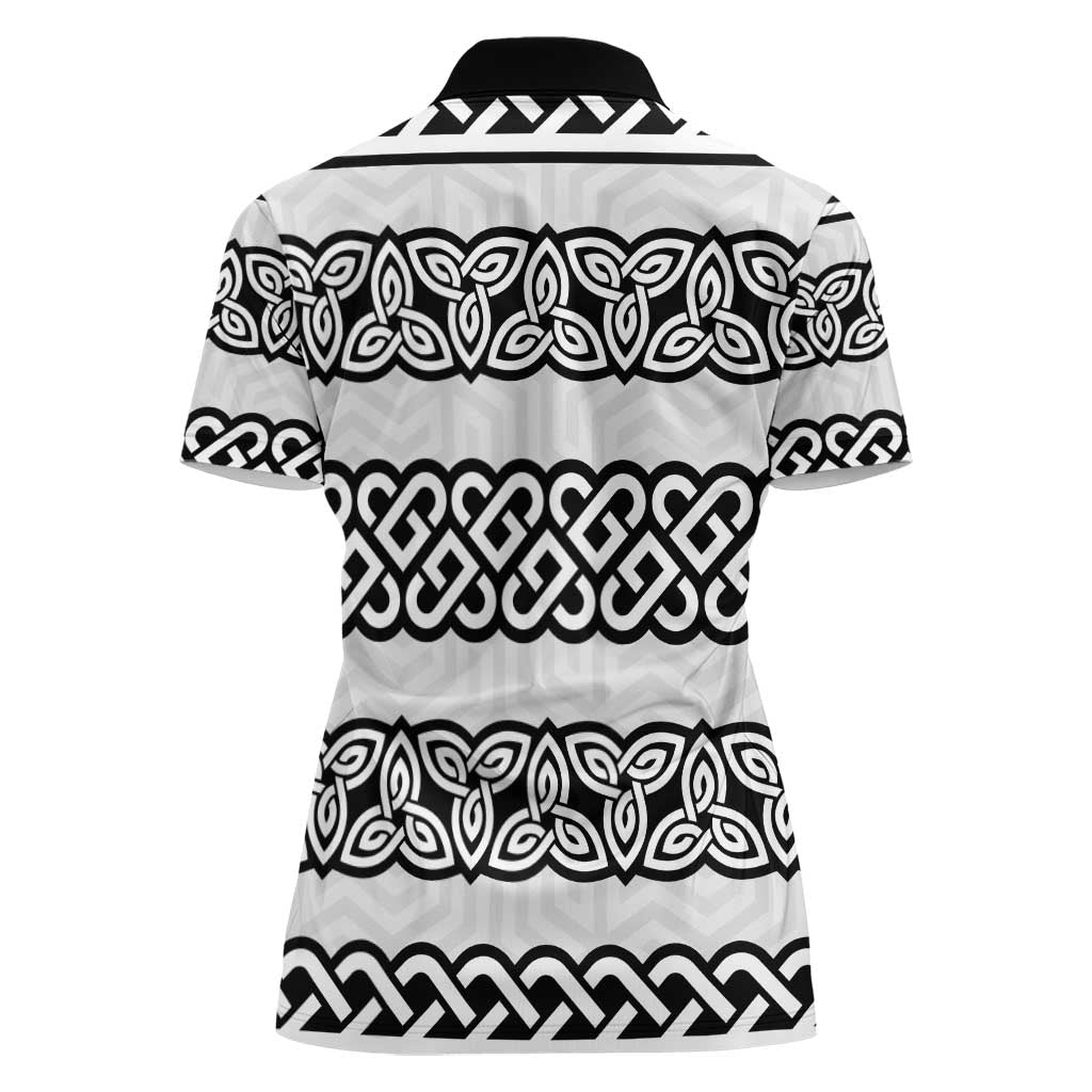Ireland Celtic Pattern Women Polo Shirt Celtic Knot