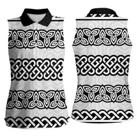Ireland Celtic Pattern Women Sleeveless Polo Shirt Celtic Knot