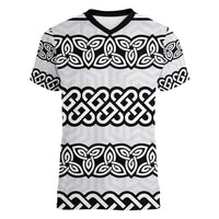 Ireland Celtic Pattern Women V-Neck T-Shirt Celtic Knot