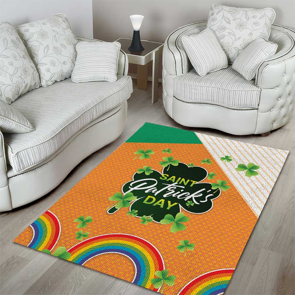 Ireland Irish Leprechaun with Shamrock Area Rug Ireland 17th March Saint Patrick's Day