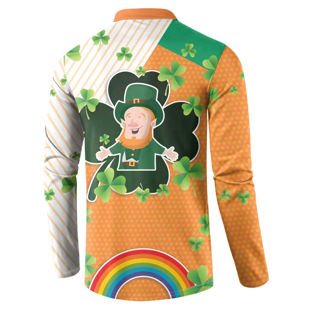 Ireland Irish Leprechaun with Shamrock Button Sweatshirt Ireland 17th March Saint Patrick's Day