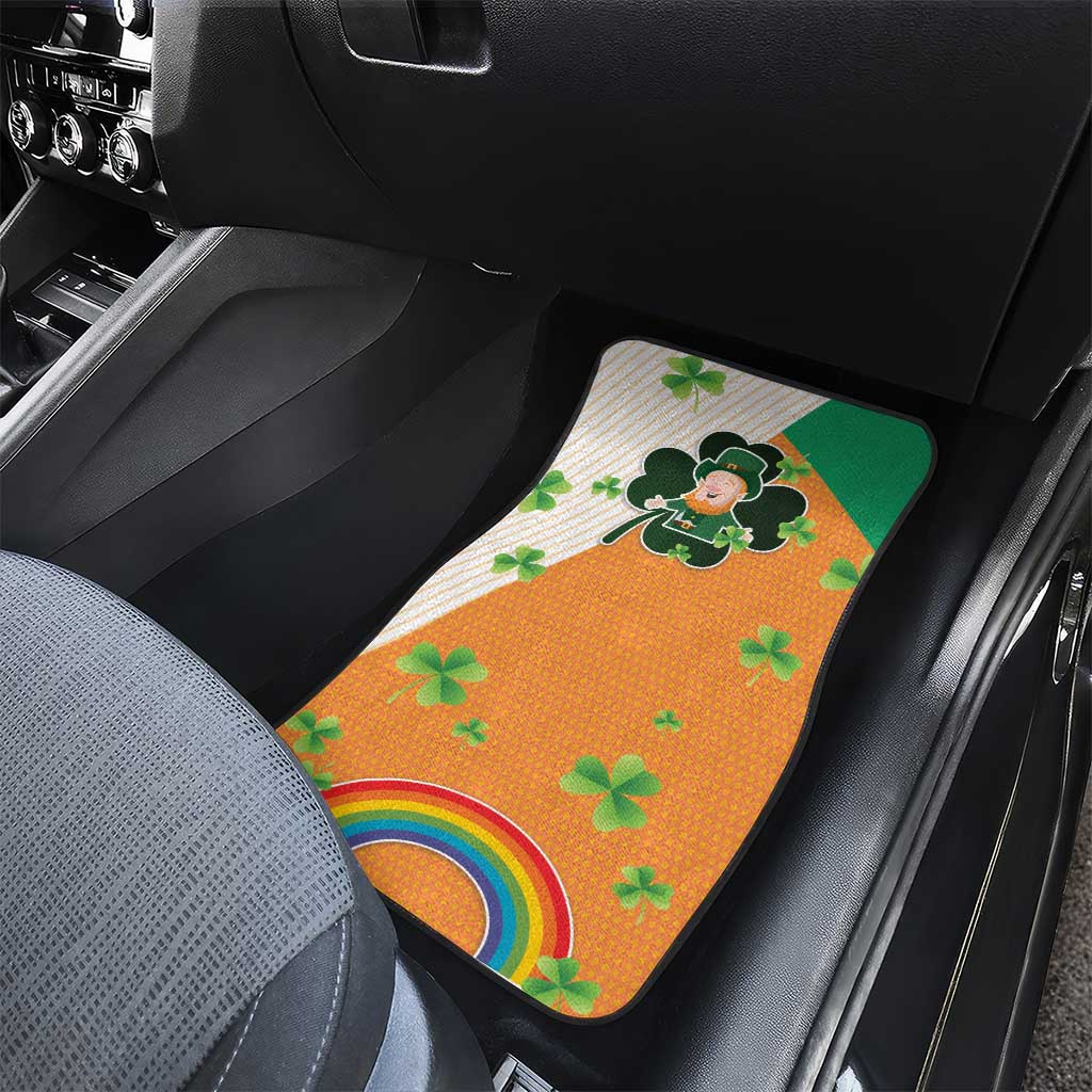 Ireland Irish Leprechaun with Shamrock Car Mats Ireland 17th March Saint Patrick's Day