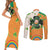 Ireland Irish Leprechaun with Shamrock Couples Matching Short Sleeve Bodycon Dress and Long Sleeve Button Shirt Ireland 17th March Saint Patrick's Day