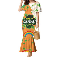 Ireland Irish Leprechaun with Shamrock Family Matching Mermaid Dress and Hawaiian Shirt Ireland 17th March Saint Patrick's Day