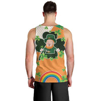 Ireland Irish Leprechaun with Shamrock Men Tank Top Ireland 17th March Saint Patrick's Day
