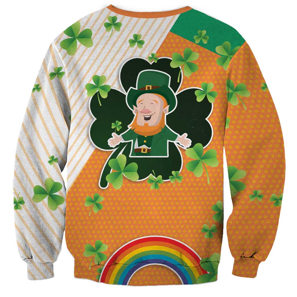 Ireland Irish Leprechaun with Shamrock Sweatshirt Ireland 17th March Saint Patrick's Day