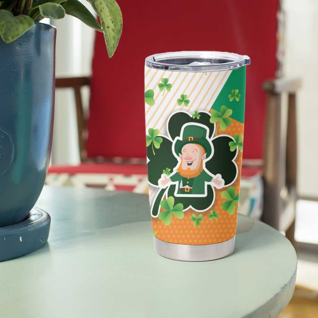 Ireland Irish Leprechaun with Shamrock Tumbler Cup Ireland 17th March Saint Patrick's Day