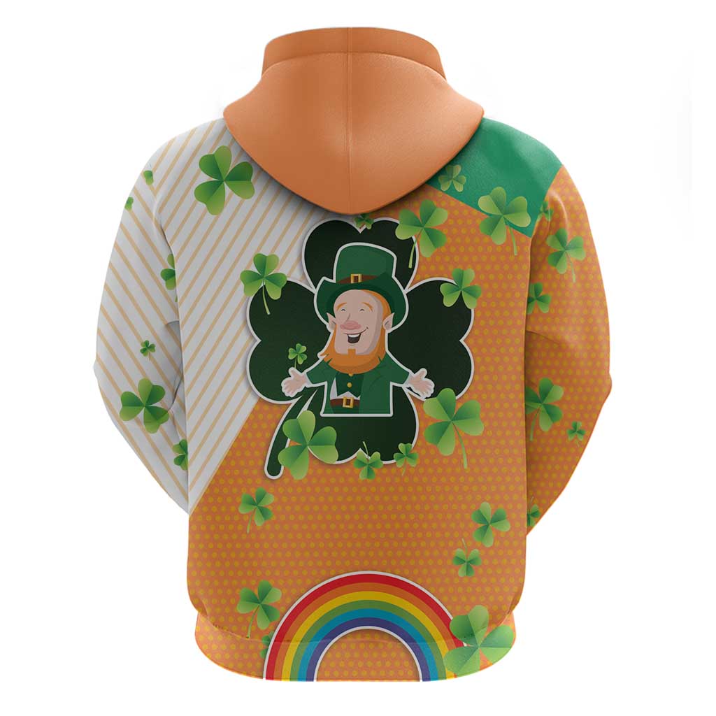 Ireland Irish Leprechaun with Shamrock Zip Hoodie Ireland 17th March Saint Patrick's Day