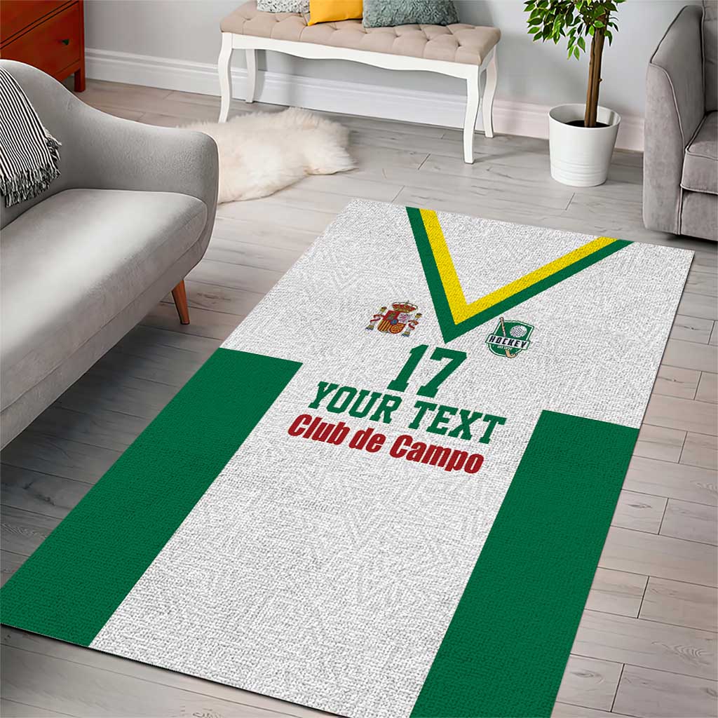 Custom Spain Field Hockey Area Rug Club de Campo Sporty Style