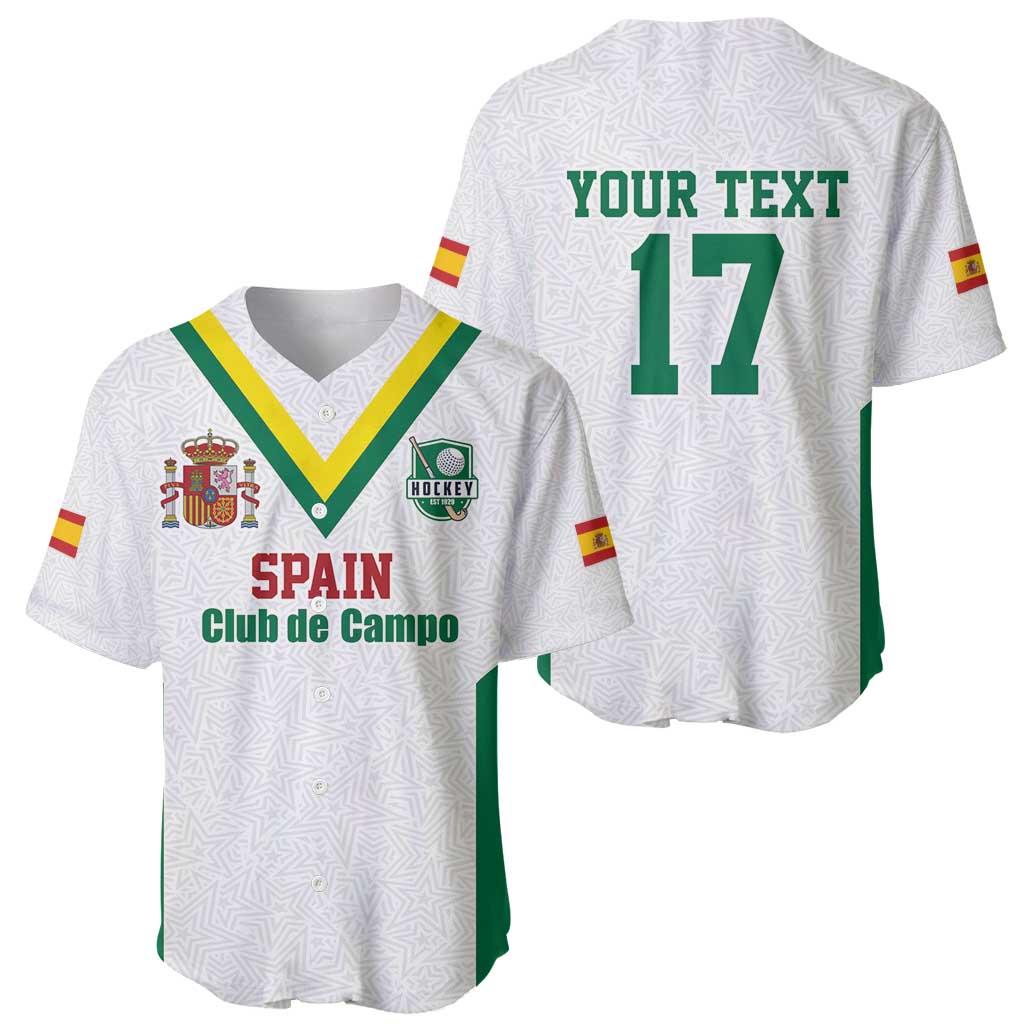 Custom Spain Field Hockey Baseball Jersey Club de Campo Sporty Style