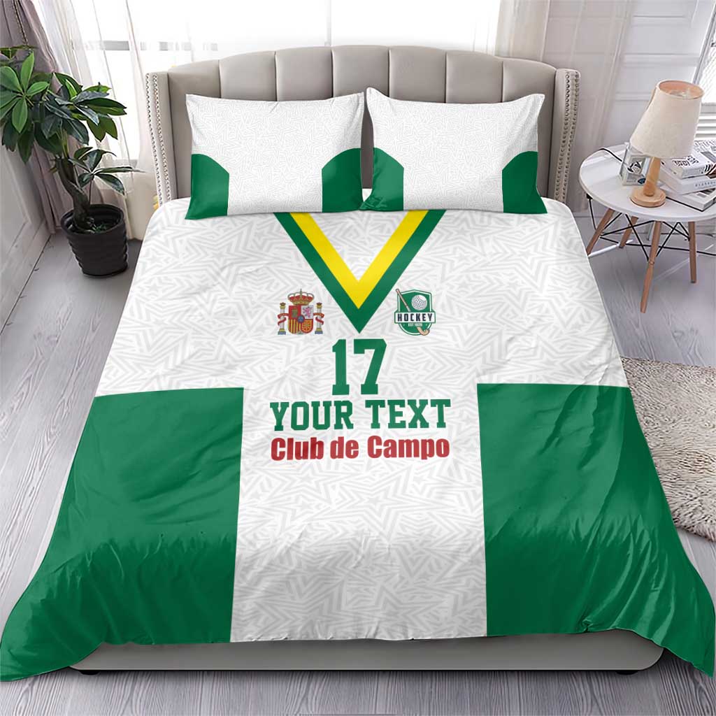 Custom Spain Field Hockey Bedding Set Club de Campo Sporty Style