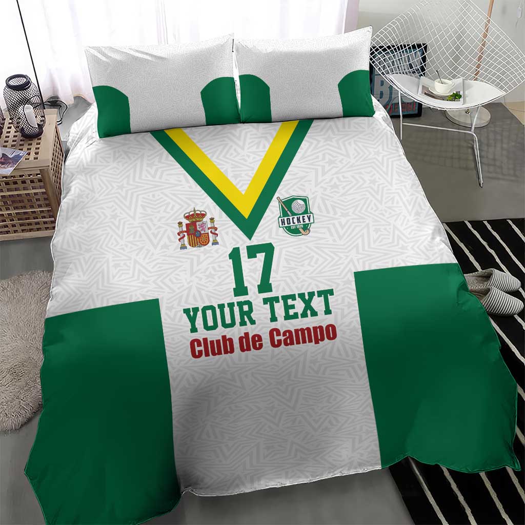 Custom Spain Field Hockey Bedding Set Club de Campo Sporty Style