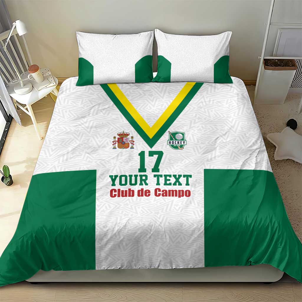Custom Spain Field Hockey Bedding Set Club de Campo Sporty Style