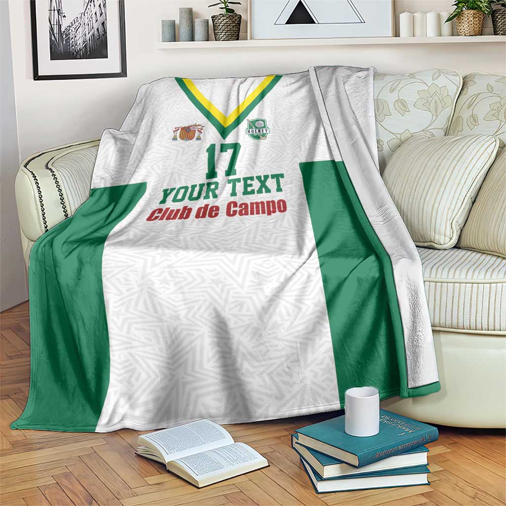 Custom Spain Field Hockey Blanket Club de Campo Sporty Style