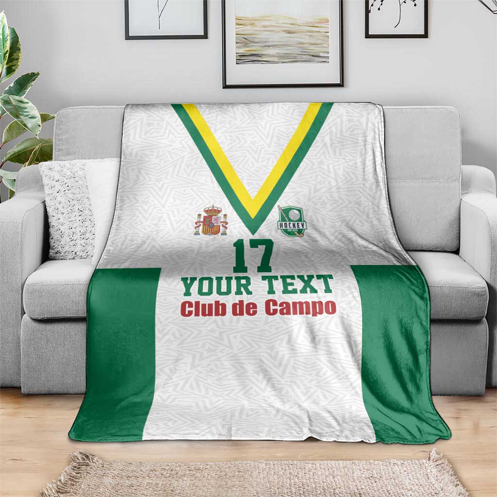 Custom Spain Field Hockey Blanket Club de Campo Sporty Style