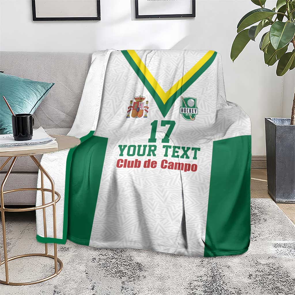 Custom Spain Field Hockey Blanket Club de Campo Sporty Style