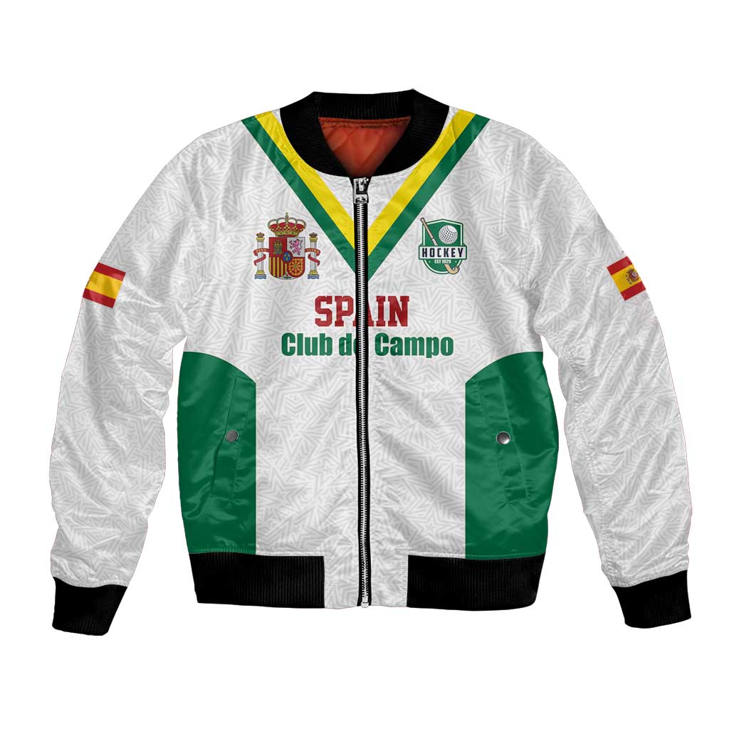 Custom Spain Field Hockey Bomber Jacket Club de Campo Sporty Style