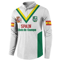 Custom Spain Field Hockey Button Sweatshirt Club de Campo Sporty Style