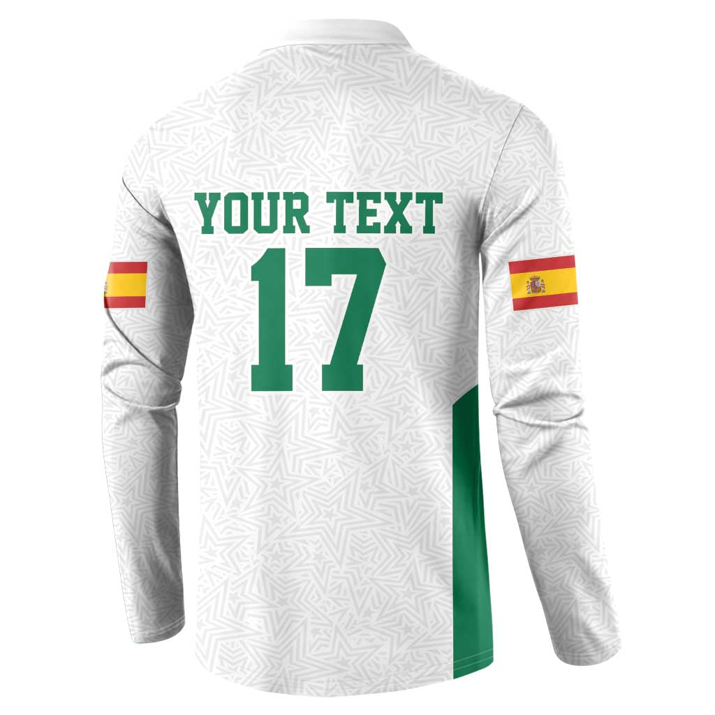 Custom Spain Field Hockey Button Sweatshirt Club de Campo Sporty Style