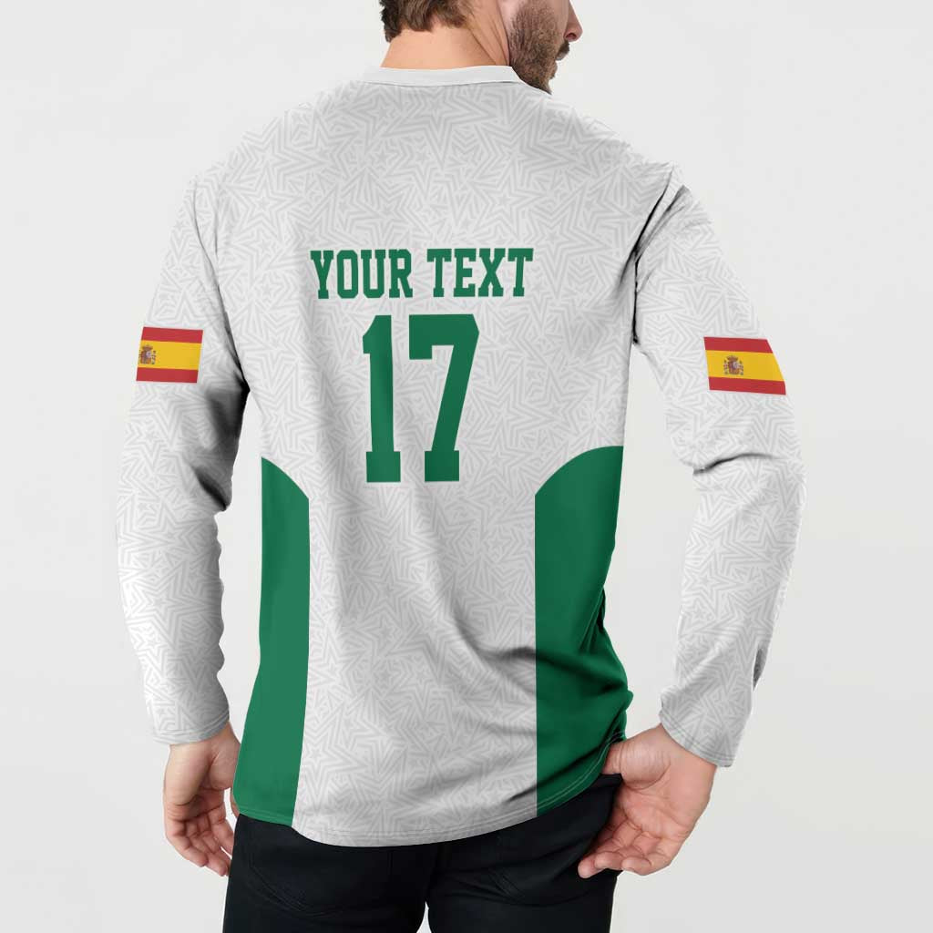 Custom Spain Field Hockey Button Sweatshirt Club de Campo Sporty Style