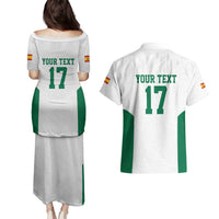 Custom Spain Field Hockey Couples Matching Puletasi and Hawaiian Shirt Club de Campo Sporty Style