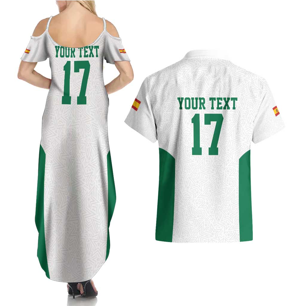 Custom Spain Field Hockey Couples Matching Summer Maxi Dress and Hawaiian Shirt Club de Campo Sporty Style