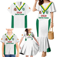 Custom Spain Field Hockey Family Matching Mermaid Dress and Hawaiian Shirt Club de Campo Sporty Style