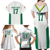 Custom Spain Field Hockey Family Matching Off Shoulder Maxi Dress and Hawaiian Shirt Club de Campo Sporty Style