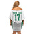 Custom Spain Field Hockey Family Matching Off Shoulder Short Dress and Hawaiian Shirt Club de Campo Sporty Style