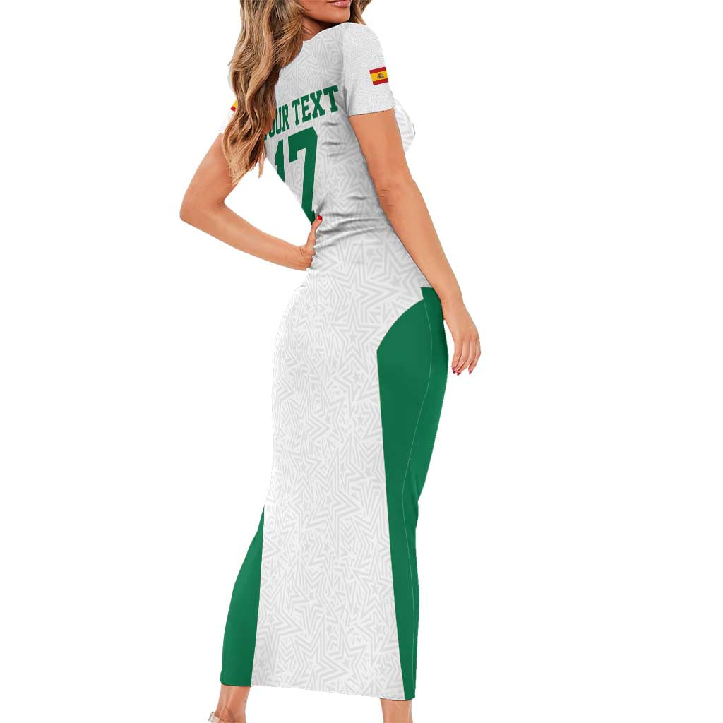 Custom Spain Field Hockey Family Matching Short Sleeve Bodycon Dress and Hawaiian Shirt Club de Campo Sporty Style