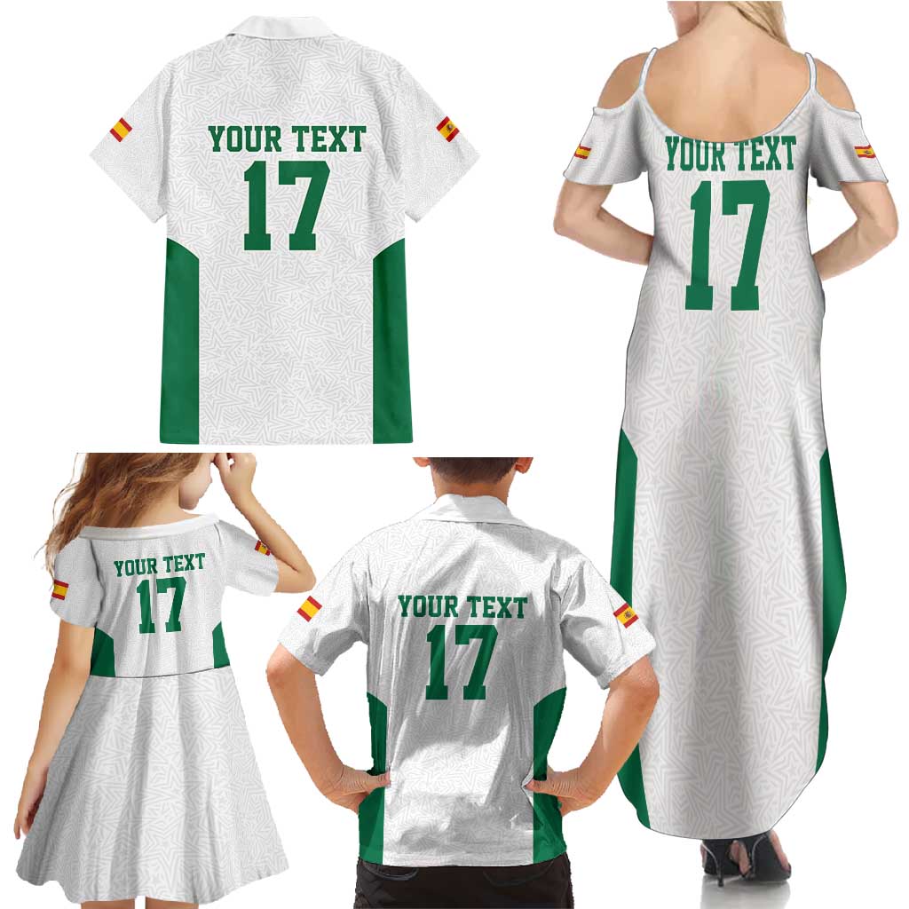 Custom Spain Field Hockey Family Matching Summer Maxi Dress and Hawaiian Shirt Club de Campo Sporty Style