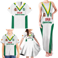 Custom Spain Field Hockey Family Matching Tank Maxi Dress and Hawaiian Shirt Club de Campo Sporty Style