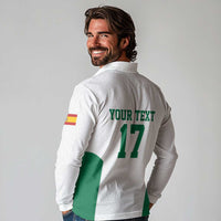 Custom Spain Field Hockey Long Sleeve Polo Shirt Club de Campo Sporty Style