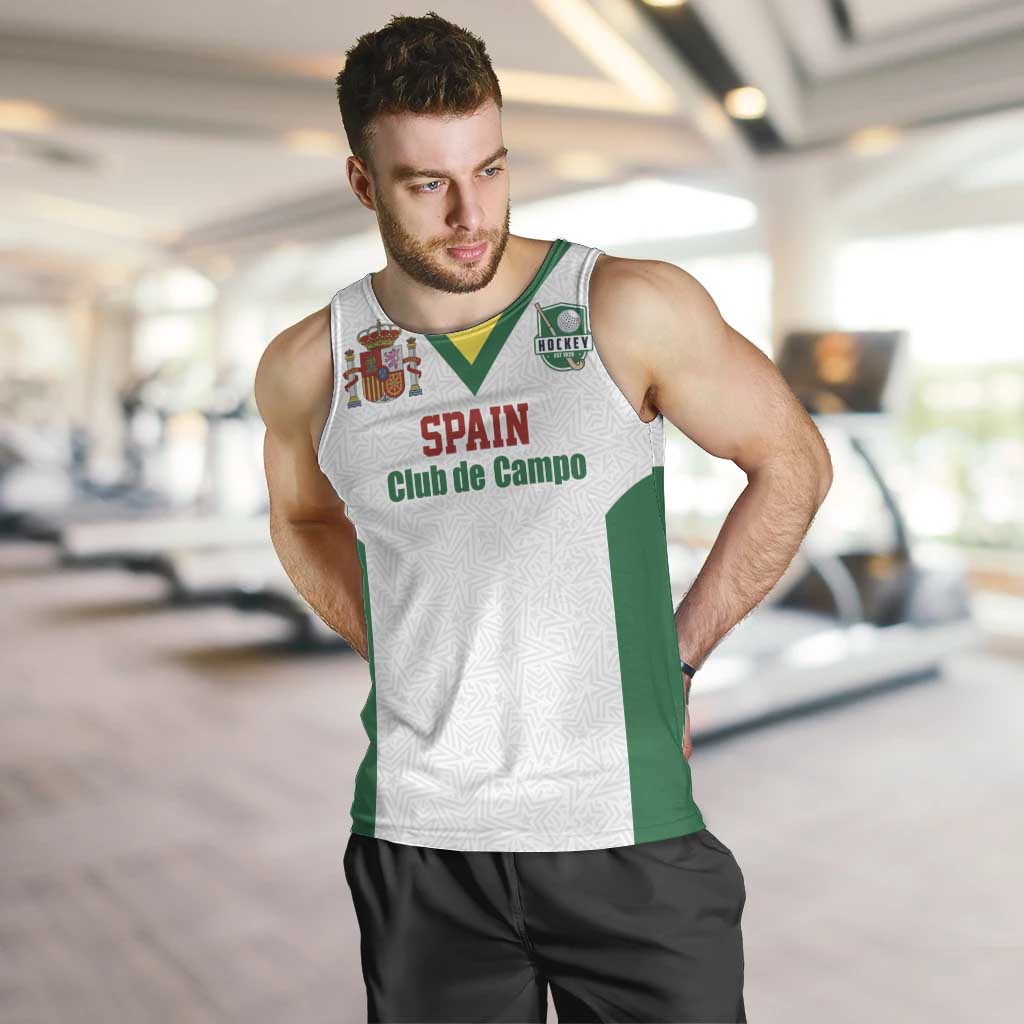 Custom Spain Field Hockey Men Tank Top Club de Campo Sporty Style