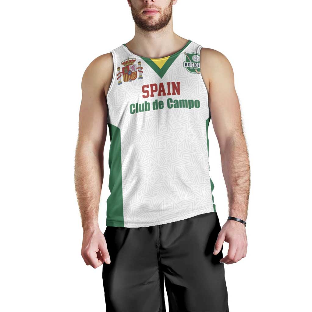 Custom Spain Field Hockey Men Tank Top Club de Campo Sporty Style