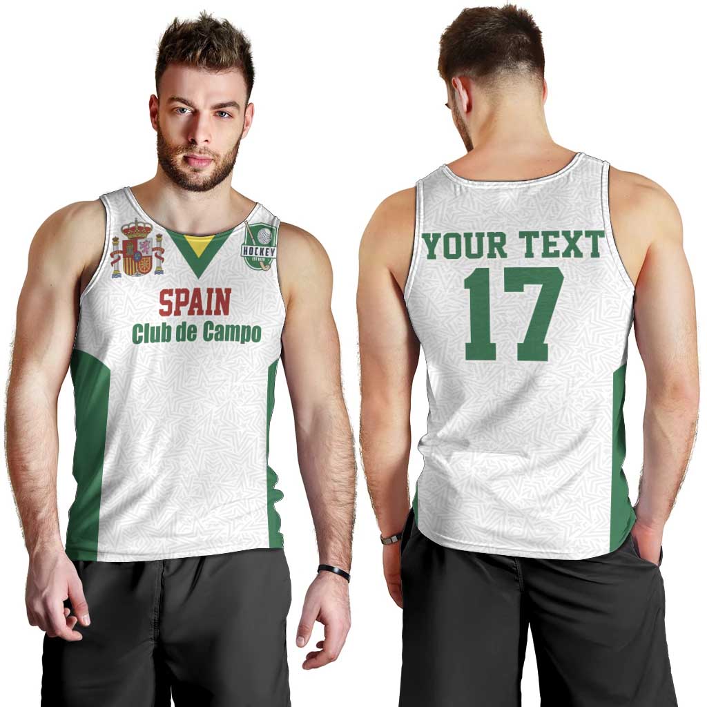 Custom Spain Field Hockey Men Tank Top Club de Campo Sporty Style