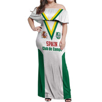 Custom Spain Field Hockey Off Shoulder Maxi Dress Club de Campo Sporty Style