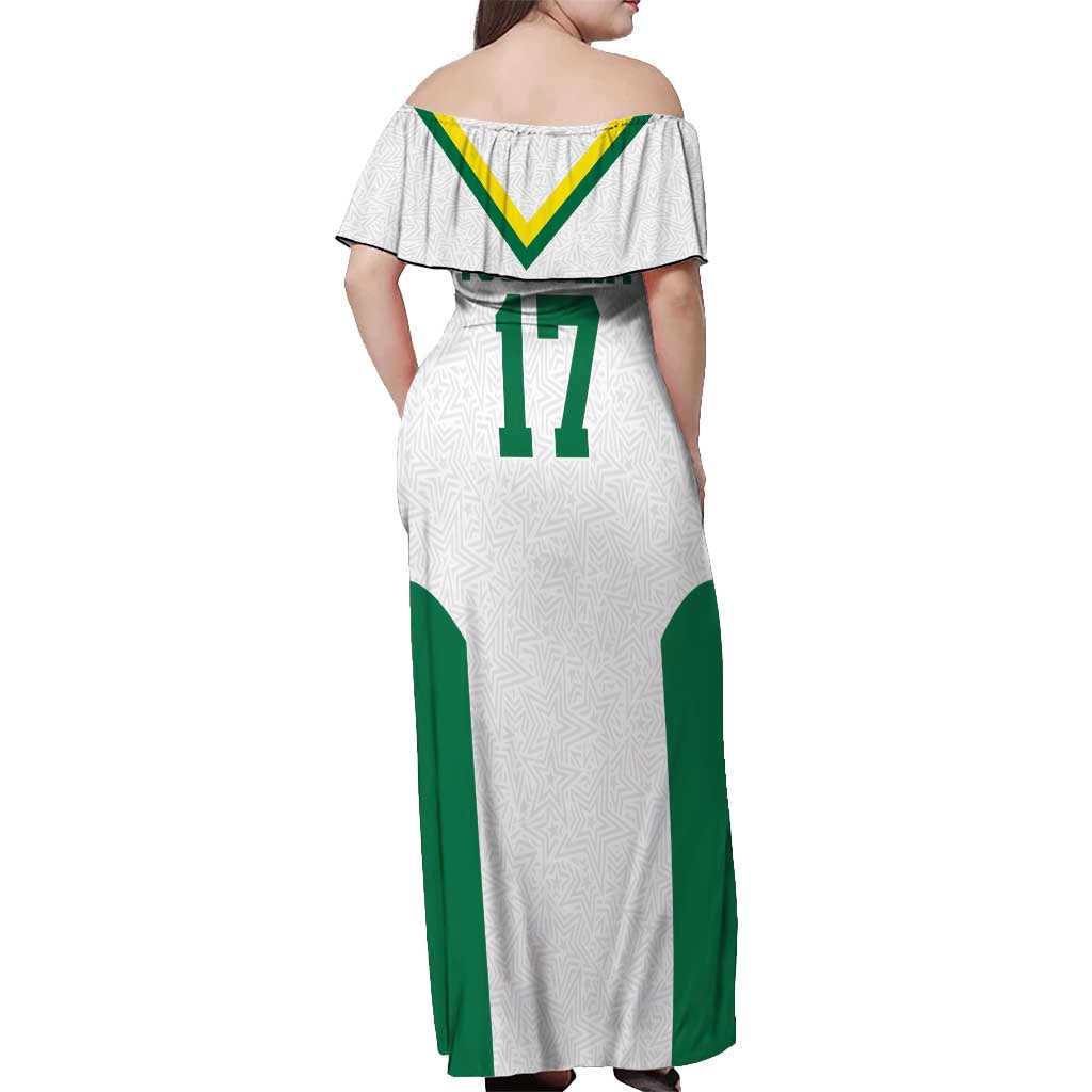 Custom Spain Field Hockey Off Shoulder Maxi Dress Club de Campo Sporty Style