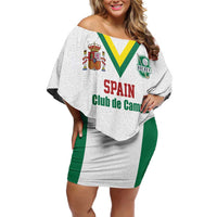 Custom Spain Field Hockey Off Shoulder Short Dress Club de Campo Sporty Style