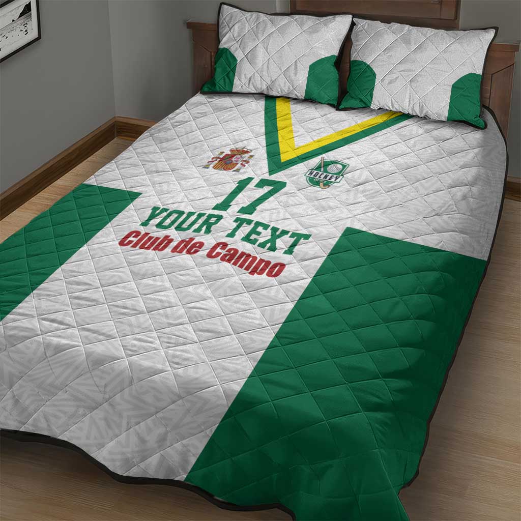 Custom Spain Field Hockey Quilt Bed Set Club de Campo Sporty Style