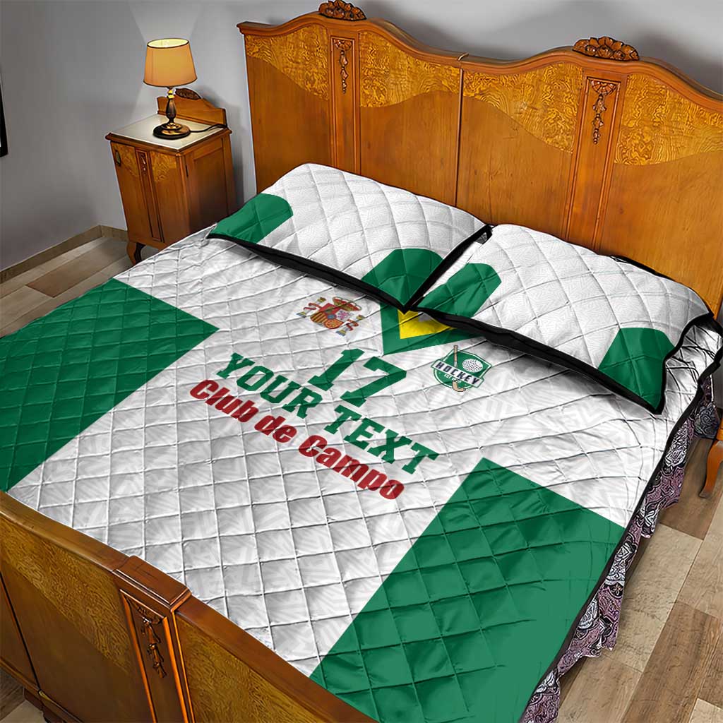 Custom Spain Field Hockey Quilt Bed Set Club de Campo Sporty Style