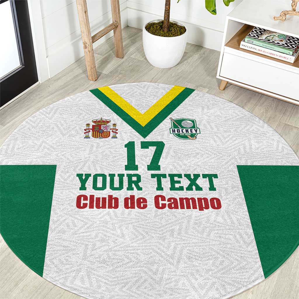 Custom Spain Field Hockey Round Carpet Club de Campo Sporty Style