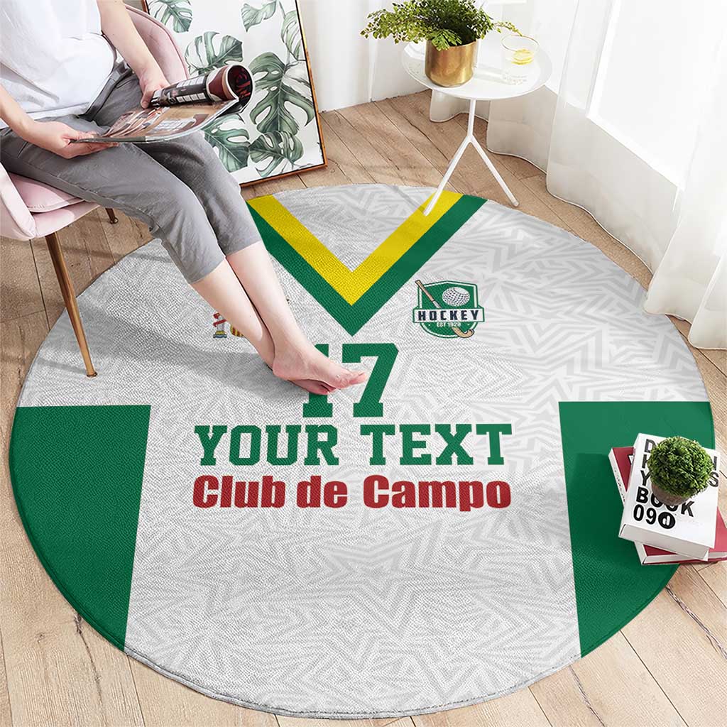 Custom Spain Field Hockey Round Carpet Club de Campo Sporty Style